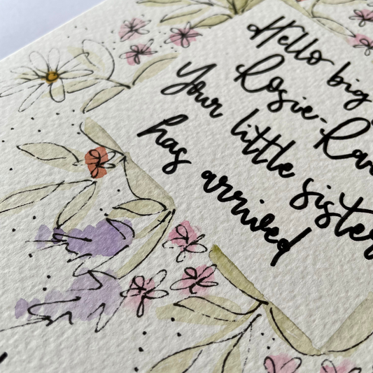 Pastel Floral Welcome To The World Card
