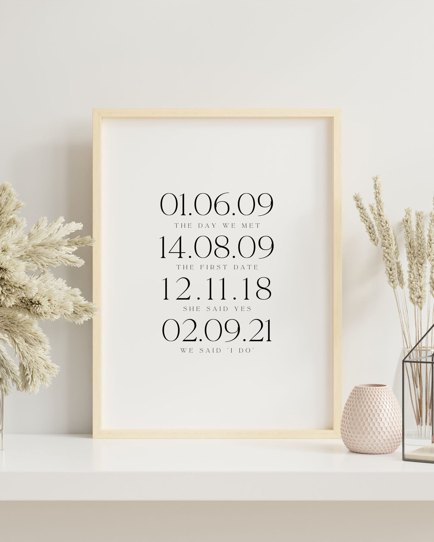Personalised Custom Memorable Date Print