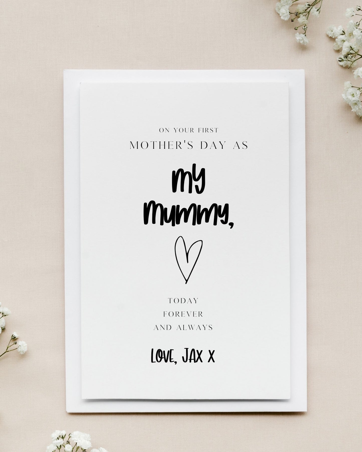 Personalised Custom First Mother's Day Printed Card