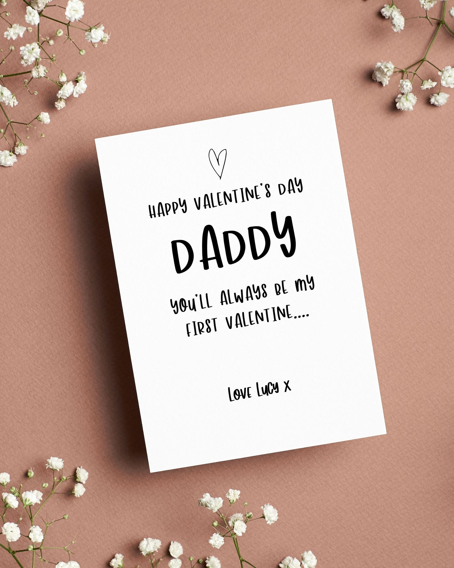 Personalised Daddy Valentine's Day Card