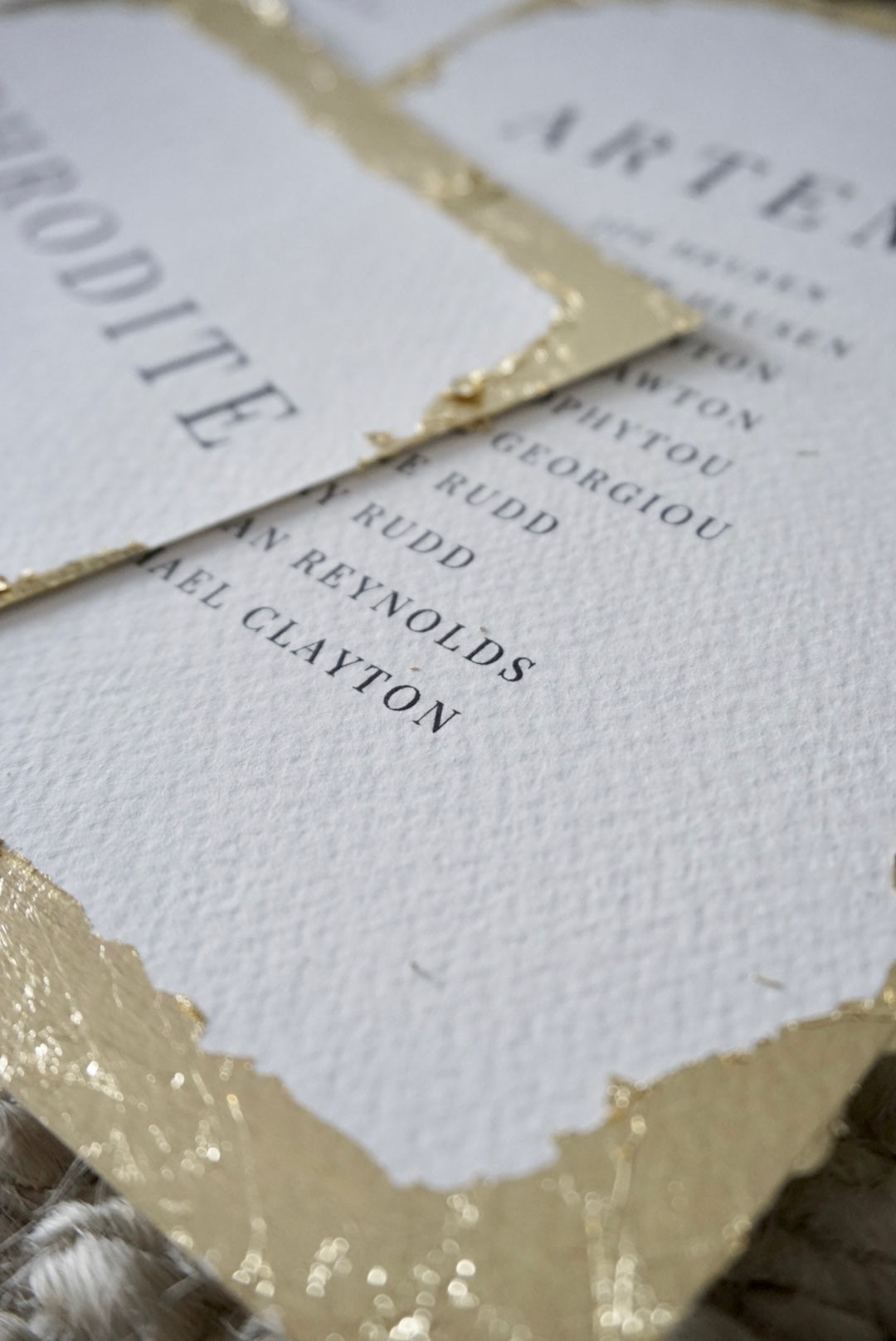 Gold Leaf Detail Table Names