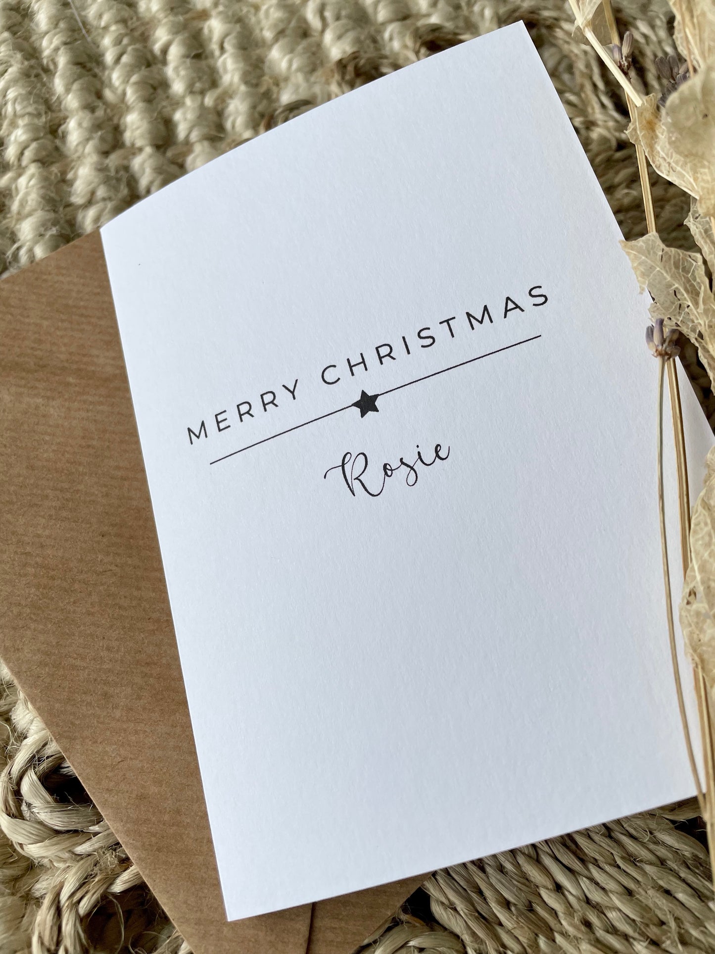 Classic Style Personalised Christmas Card