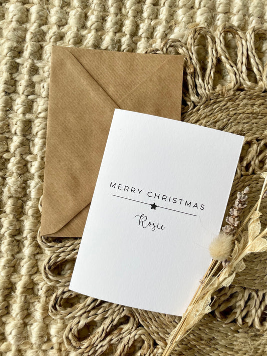 Classic Style Personalised Christmas Card