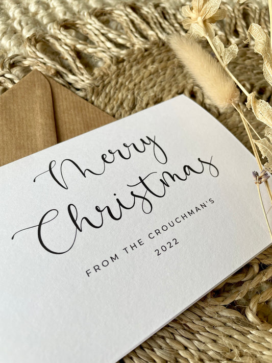 Merry Christmas Personalised Card