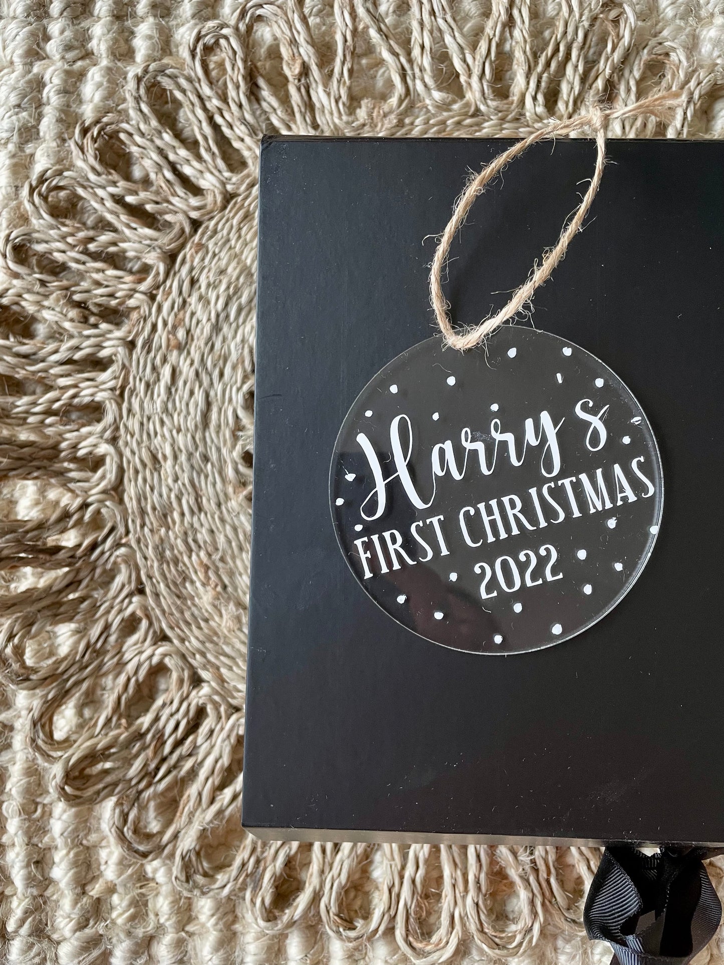 Baby's First Christmas Personalised Perspex Tree Decoration