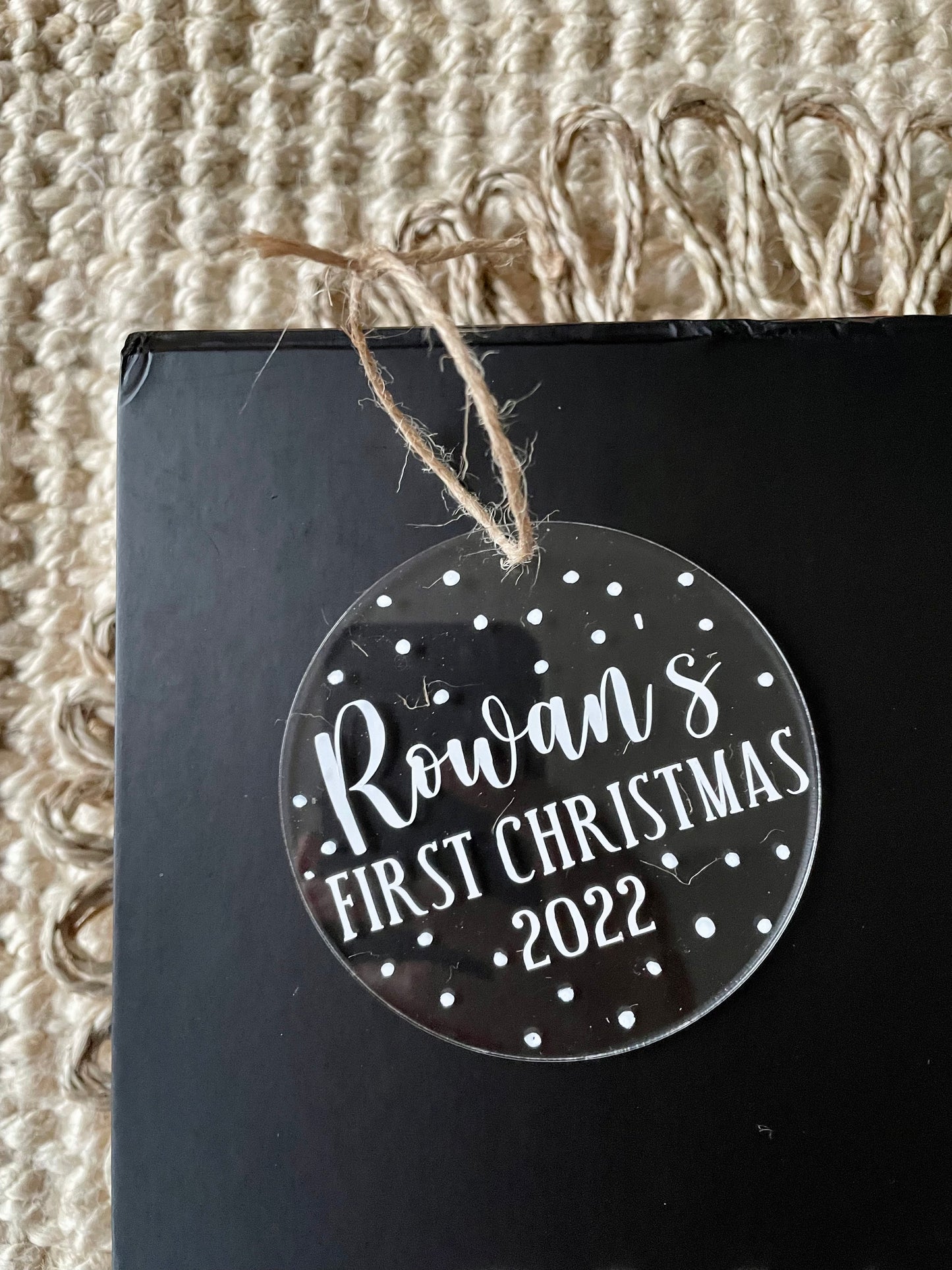 Baby's First Christmas Personalised Perspex Tree Decoration