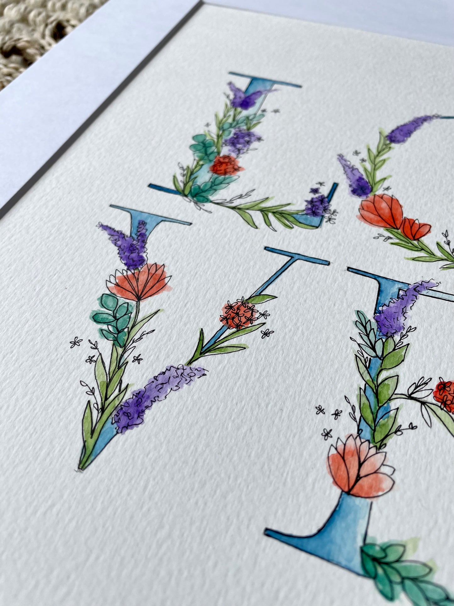 LOVE Floral Illustration