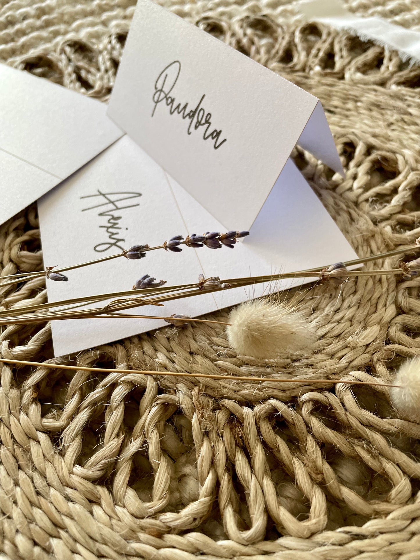 Handwritten Place Name Cards