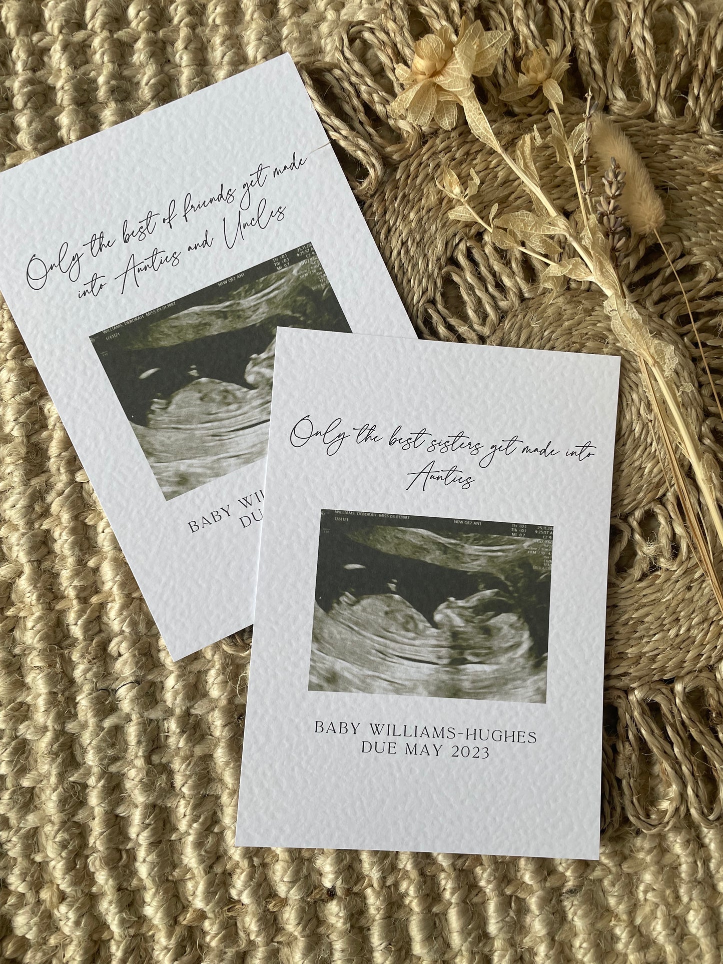 Personalised We're Expecting Baby Announcement Card