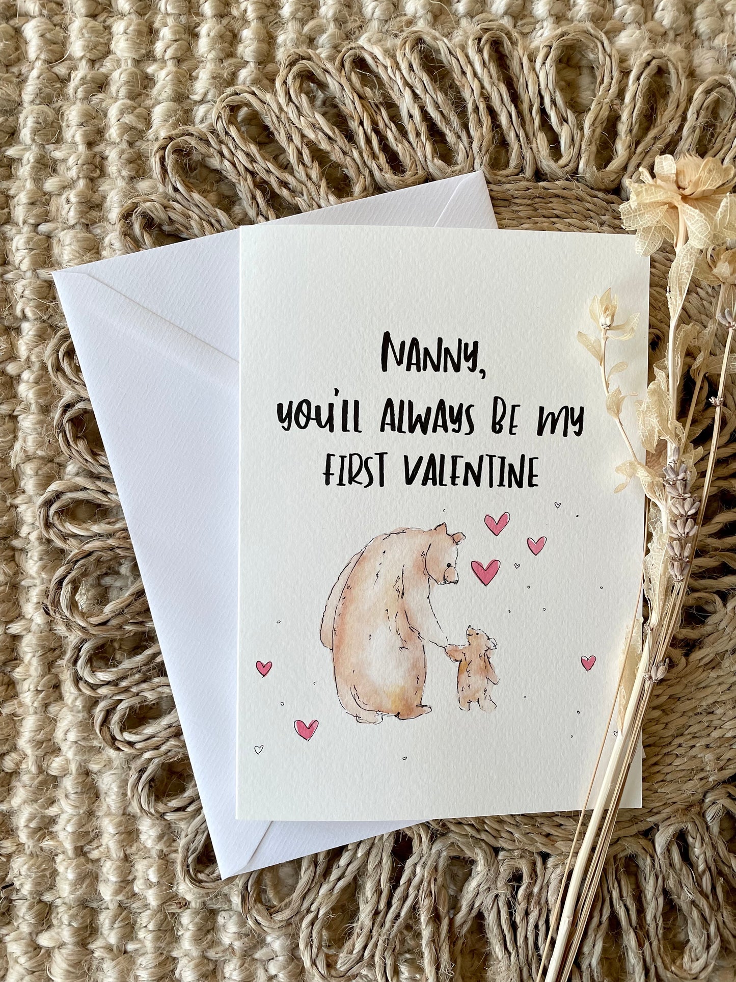 Personalised Bear Valentine's Day Card