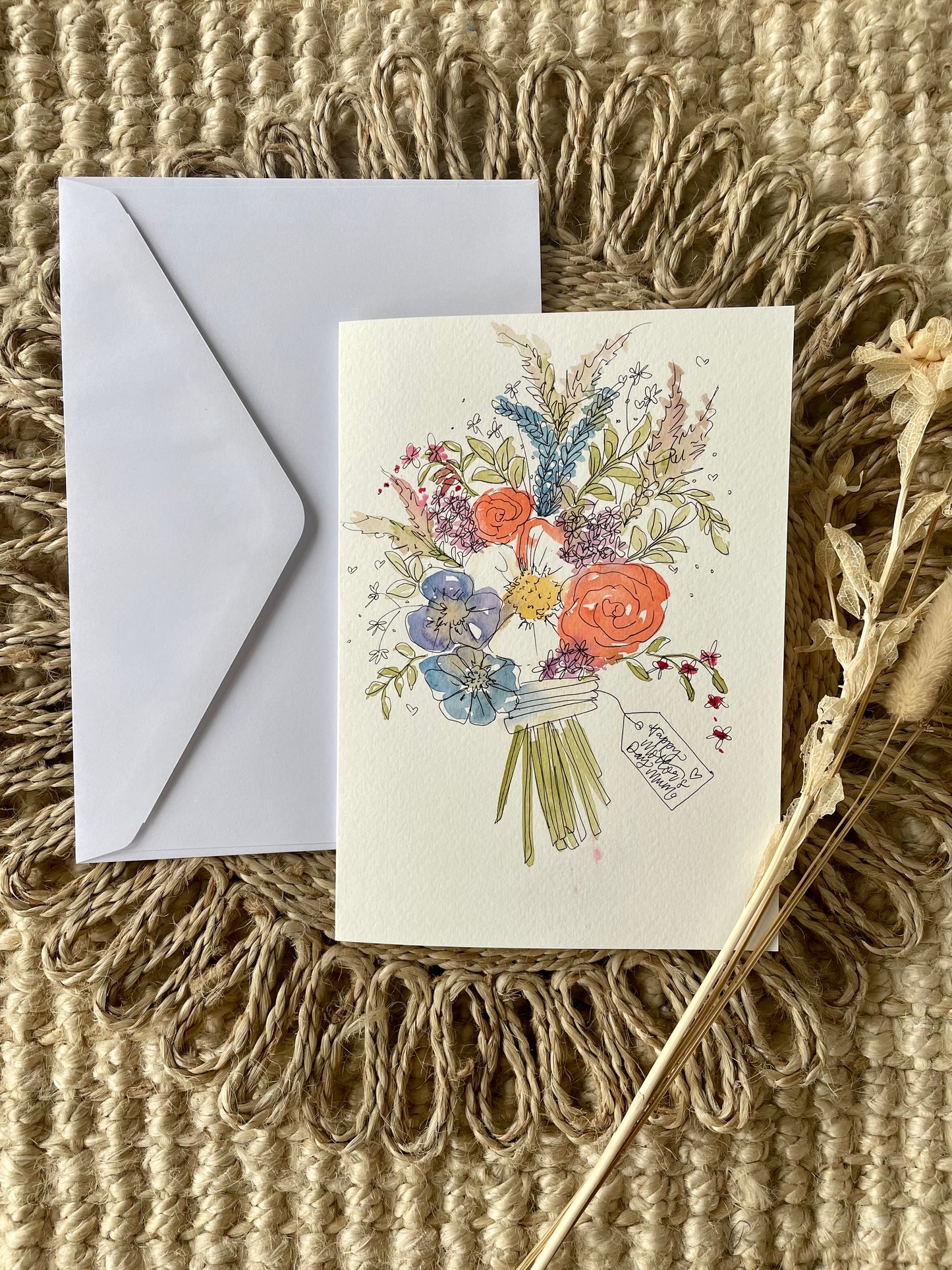 Personalised Multi Floral Bouquet Mother's Day Card