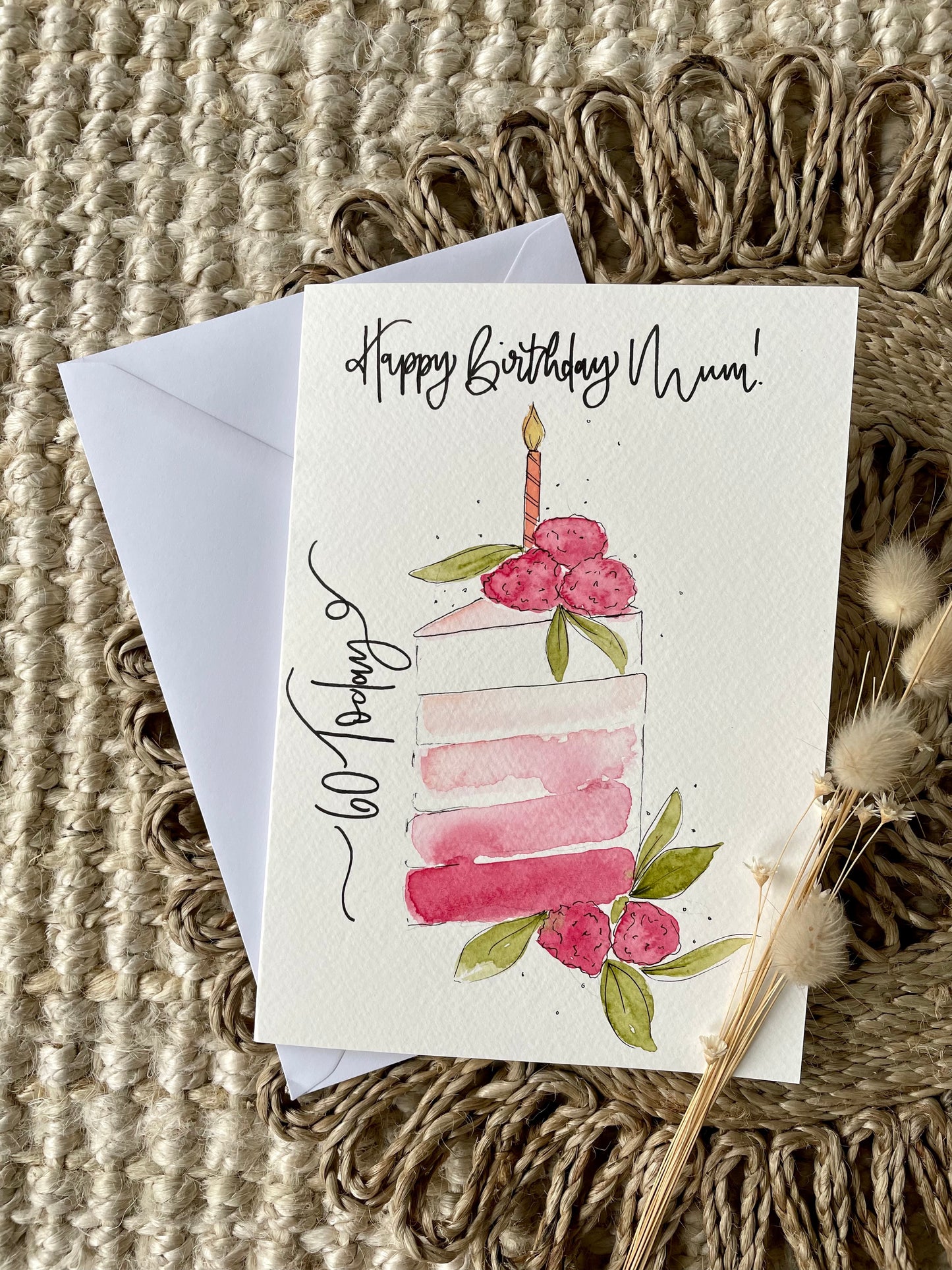 Personalised Birthday Cake Happy Birthday Card