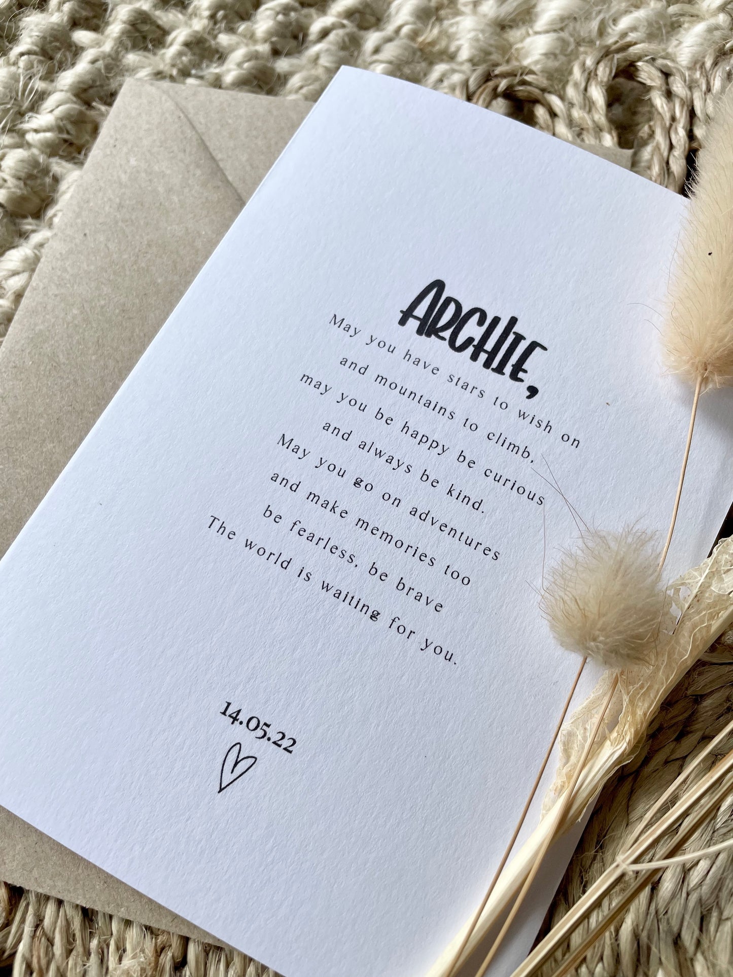 New Baby Name Poem Card
