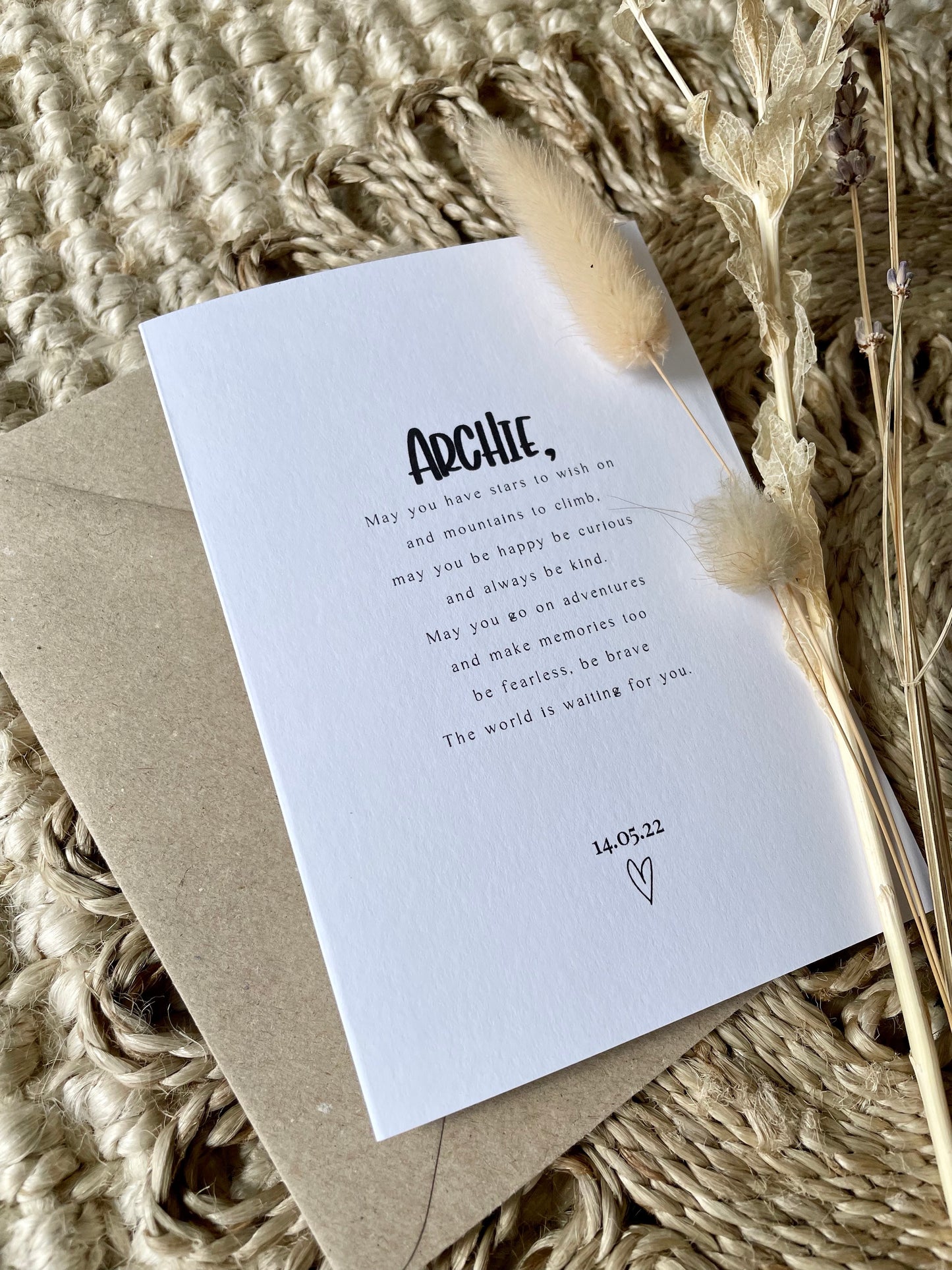 New Baby Name Poem Card