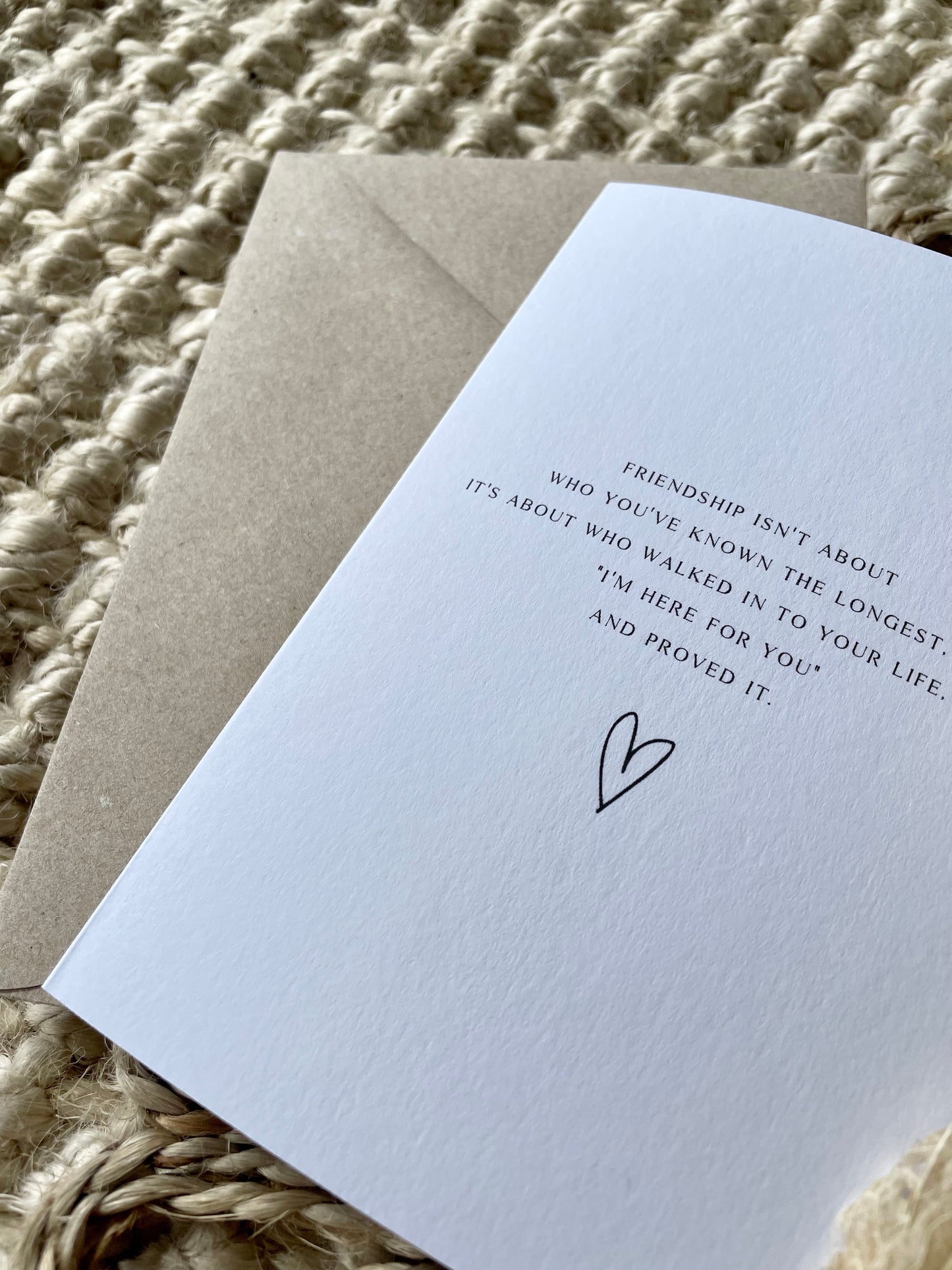 Small Friendship Quote Card