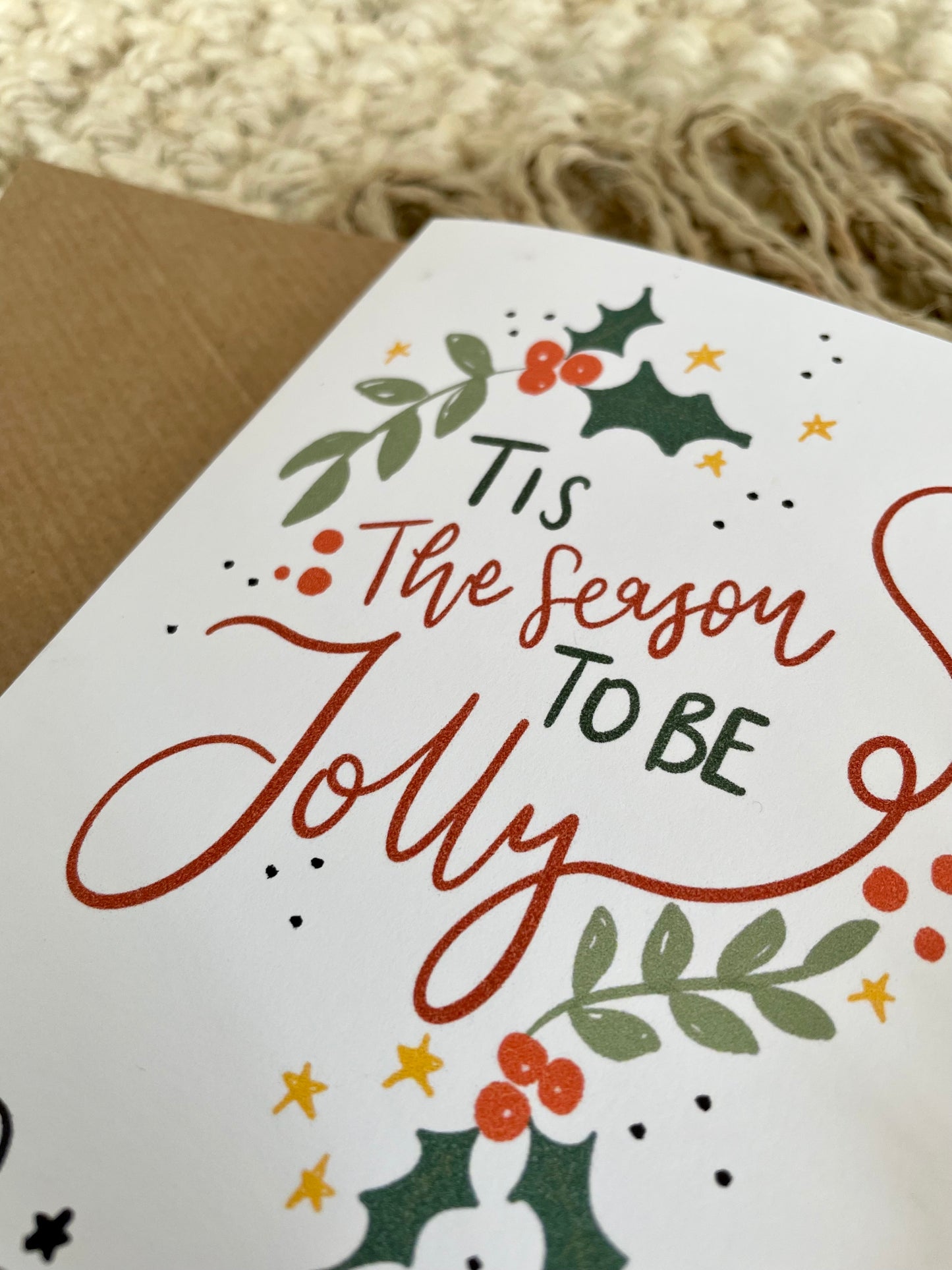 Personalised Tis The Season To Be Jolly Christmas Card