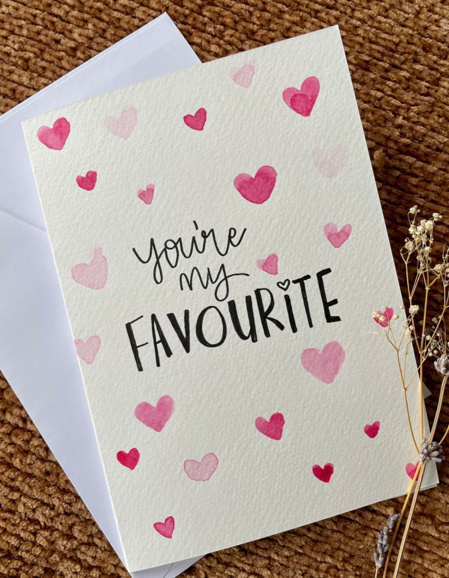 You're My Favourite Heart Card