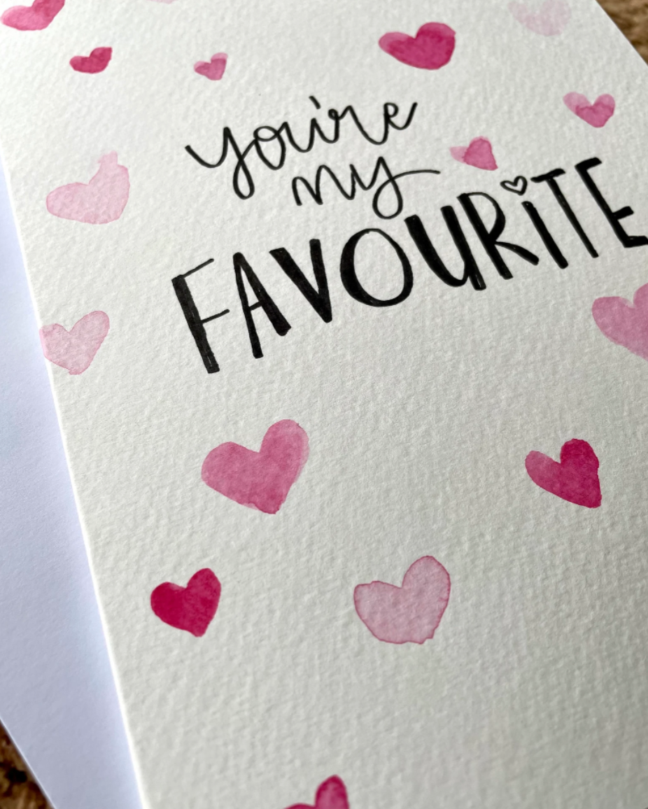 You're My Favourite Heart Card